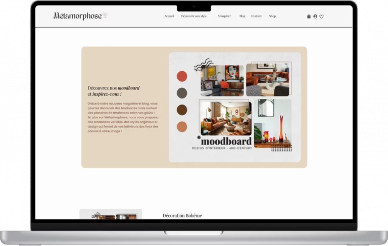 Maquette inspiration metamorphose