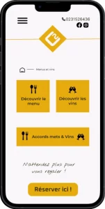 Maquette mobile menu carre